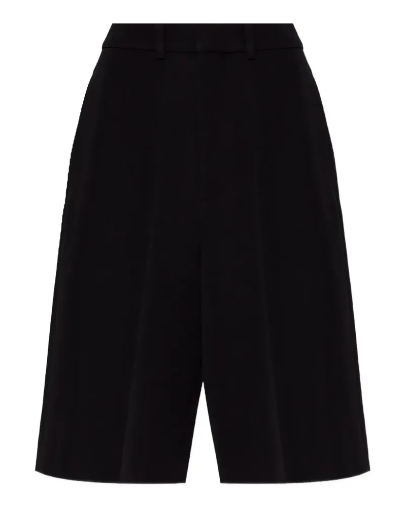 Balenciaga pleated tailored shorts - Schwarz Schwarz