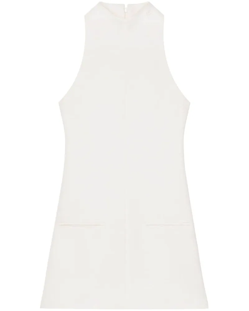 Courrèges Twill-Kleid in A-Linie - Weiß Weiß