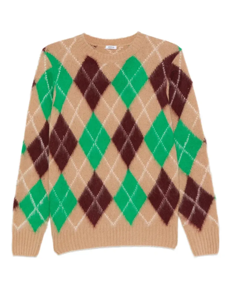 ASPESI Pullover mit Argyle-Muster - Braun Braun