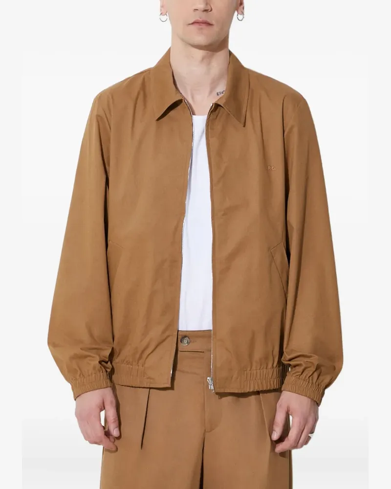 A.P.C. Jacke mit elastischen Bündchen - Braun Braun