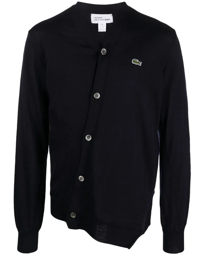 Comme des Garçons x Lacoste Asymmetrischer Cardigan - Blau Blau
