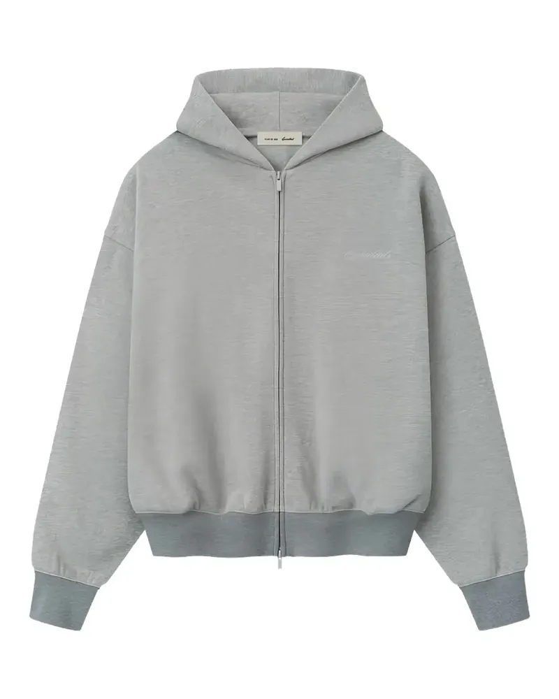 Fear of God Essentials logo-embroidered hoodie - Grau Grau