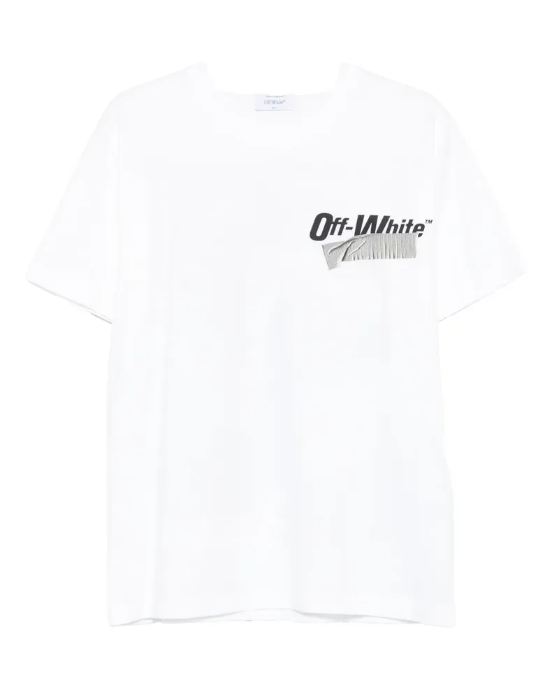 OFF-WHITE tape-detail polo shirt - Weiß Weiß