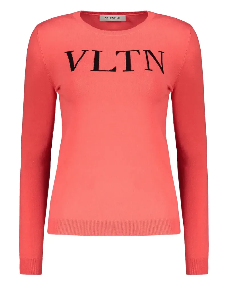 Valentino Garavani logo crew-neck long-sleeve T-shirt - Orange Orange