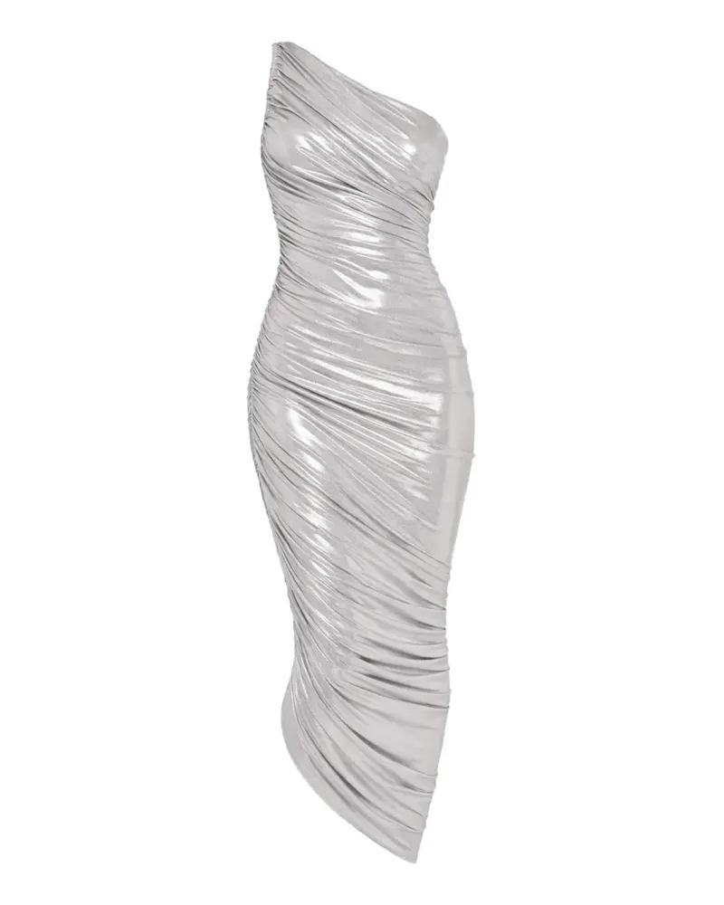 Norma Kamali Drapiertes One-Shoulder-Kleid - Silber Silber