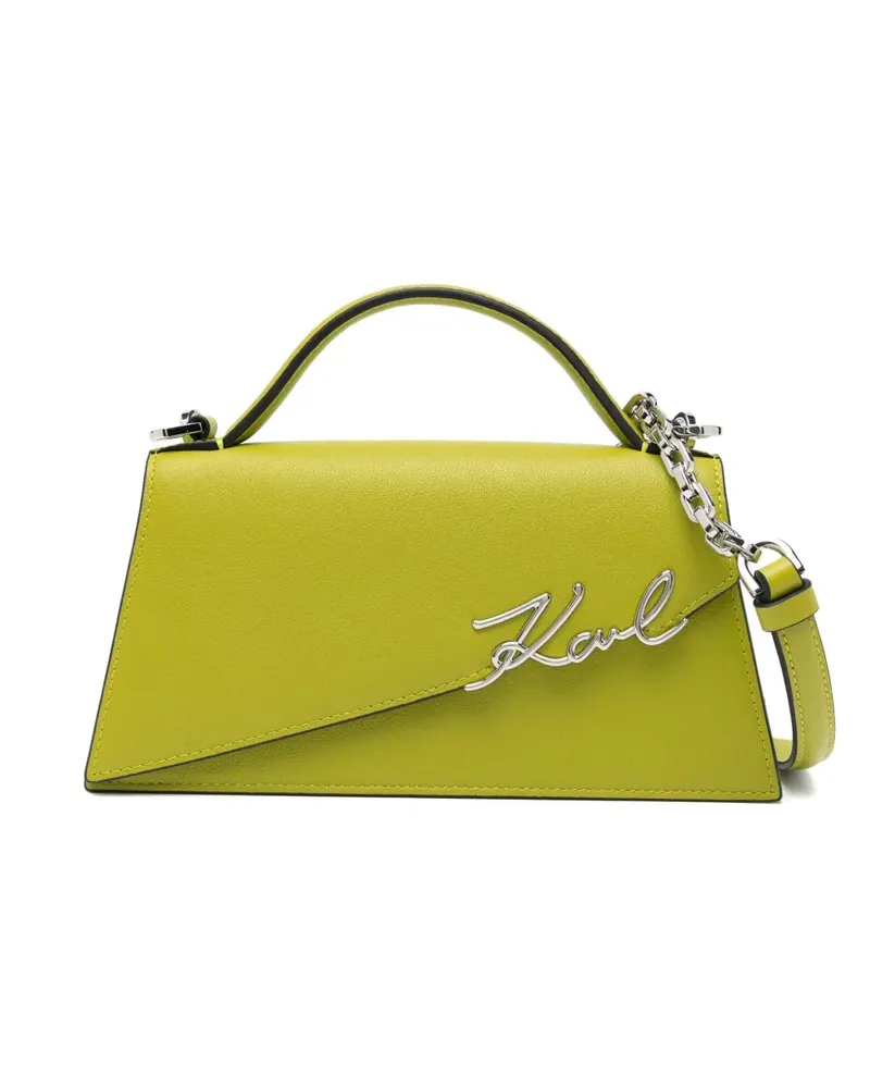Karl Lagerfeld Shopper mit Logo-Schild - Grün Grün