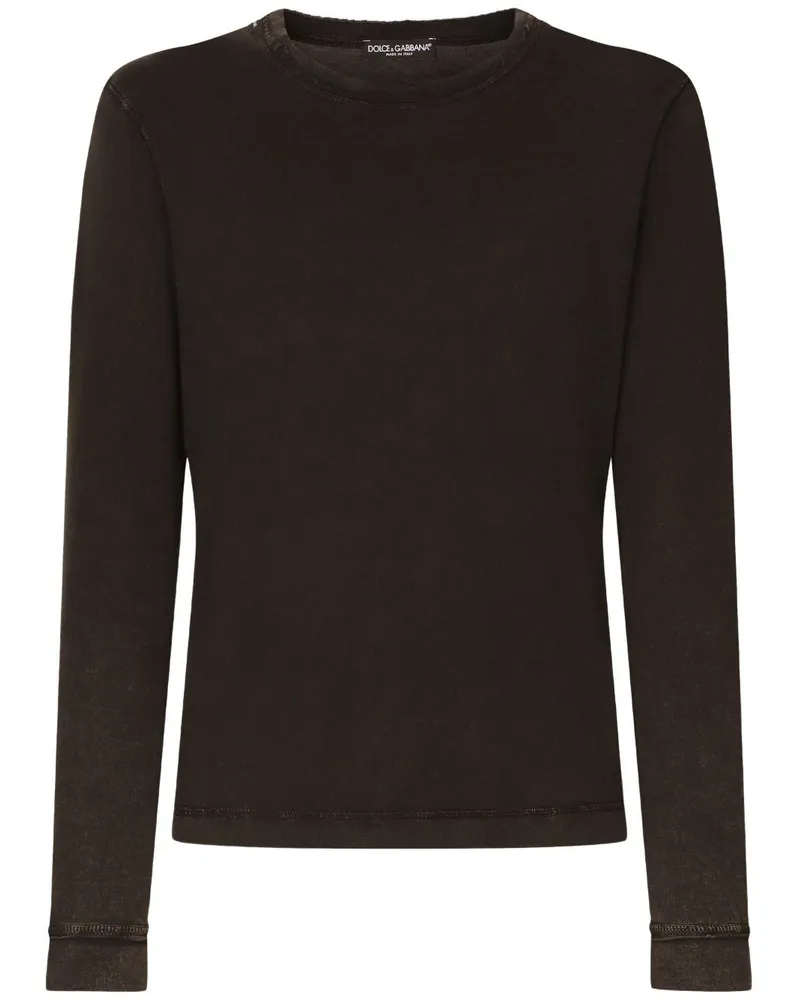 Dolce & Gabbana Sweatshirt mit Rundhalsausschnitt - Schwarz Schwarz