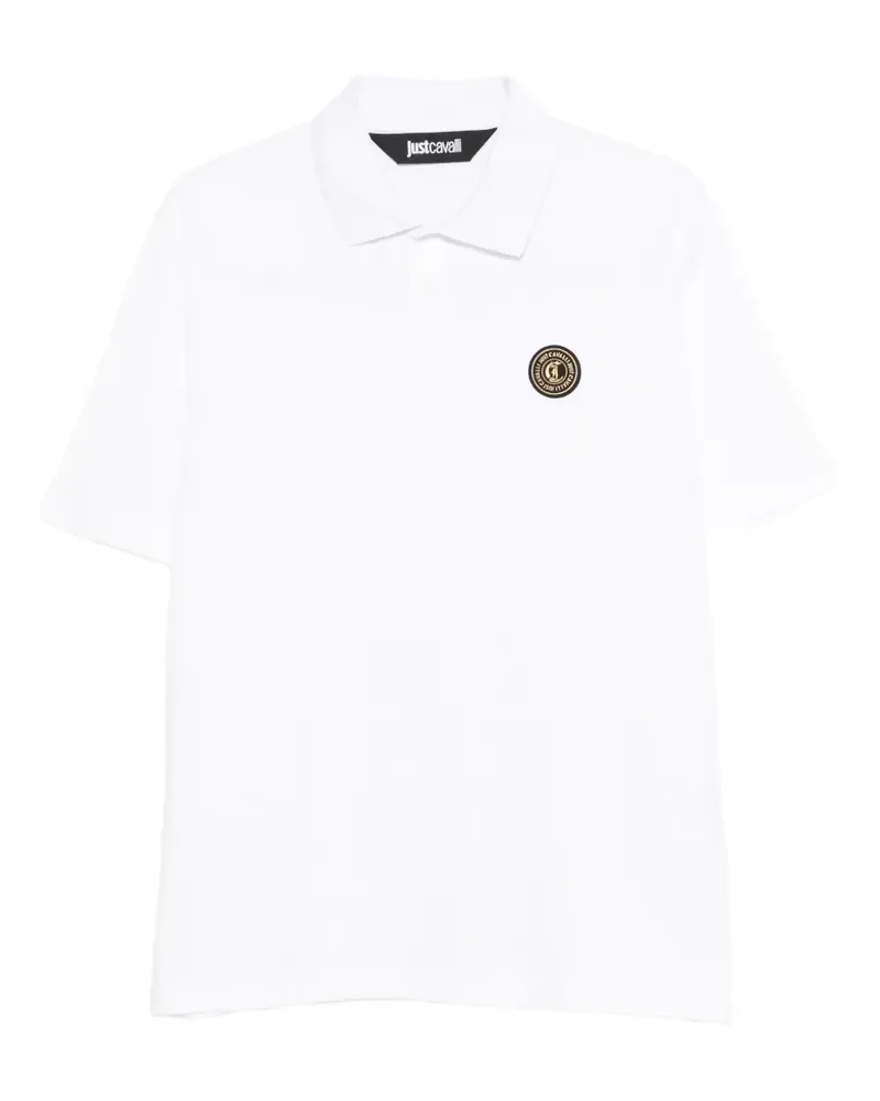 Just Cavalli logo-patch polo shirt - Weiß Weiß
