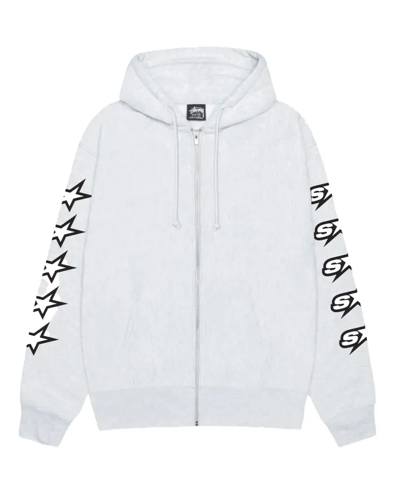 Stüssy Hoodie mit Sternärmeln - Grau Grau