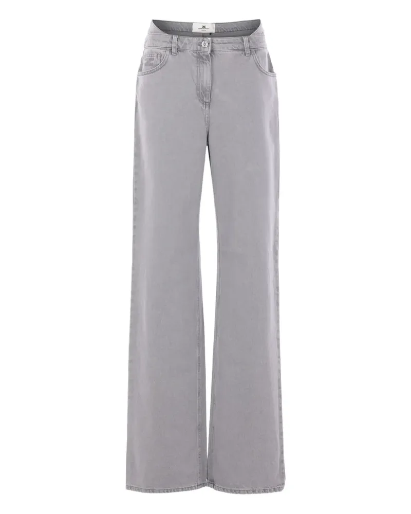 Elisabetta Franchi Jeans mit bestickter Tasche - Grau Grau
