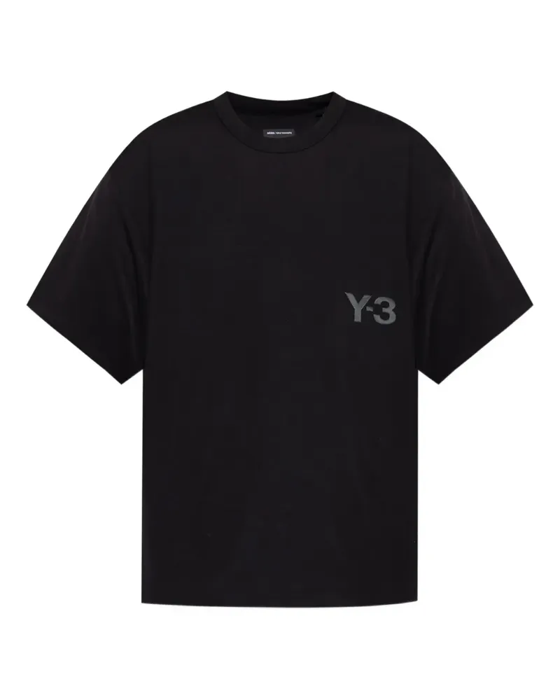 Y-3 T-Shirt mit Logo-Print - Schwarz Schwarz