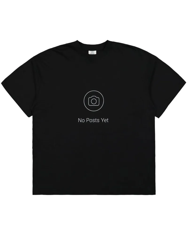 VETEMENTS No Posts T-Shirt - Schwarz Schwarz
