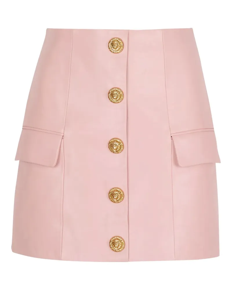 Balmain Minirock mit Knöpfen - Rosa Rosa