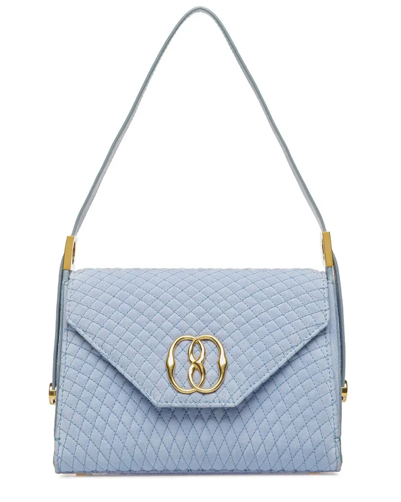 Bally Emblem Trapeze Tote Bag - Blau Blau
