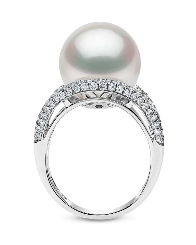 YOKO London Duchess diamond and pearl ring - Silber Silber