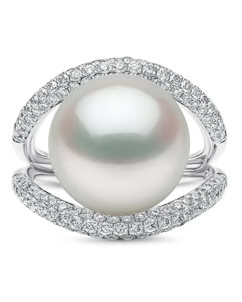 YOKO London Duchess Ring mit Südseeperle und Diamant - Silber Silber