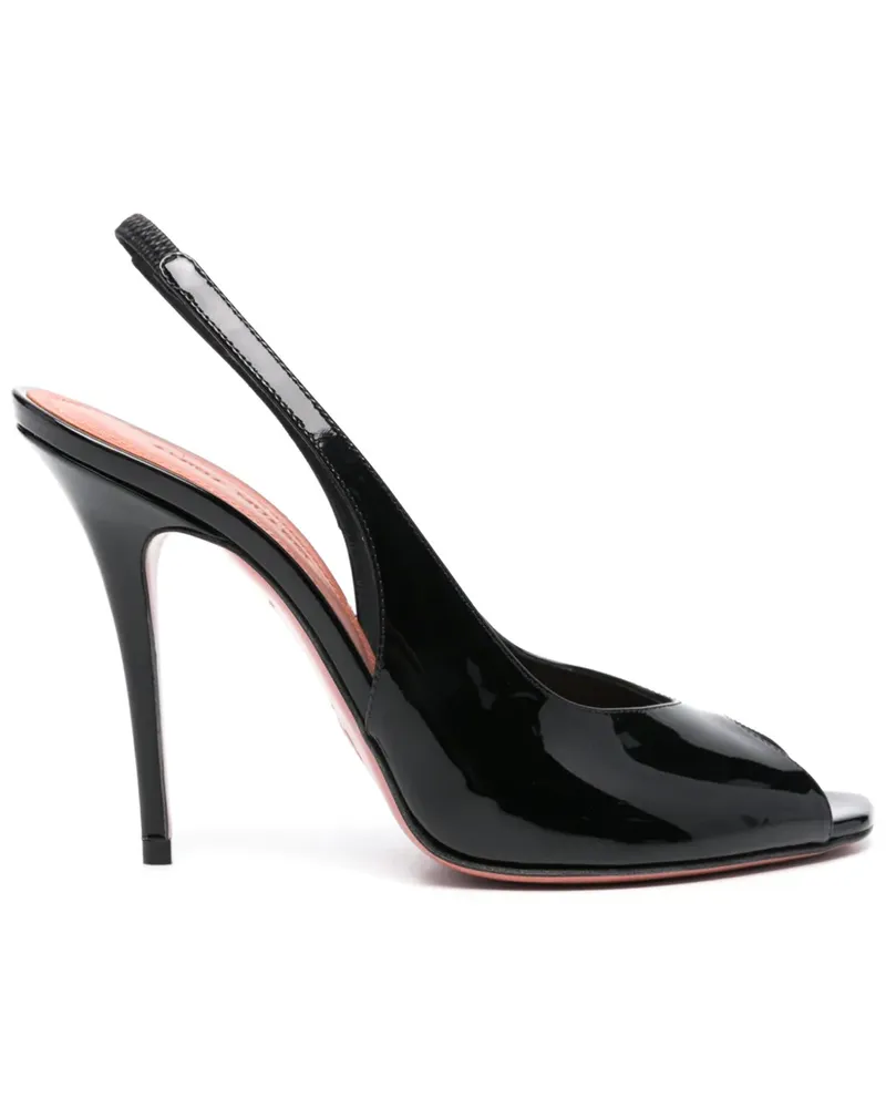 Amina Muaddi Kristina Slingback-Pumps 105mm - Schwarz Schwarz