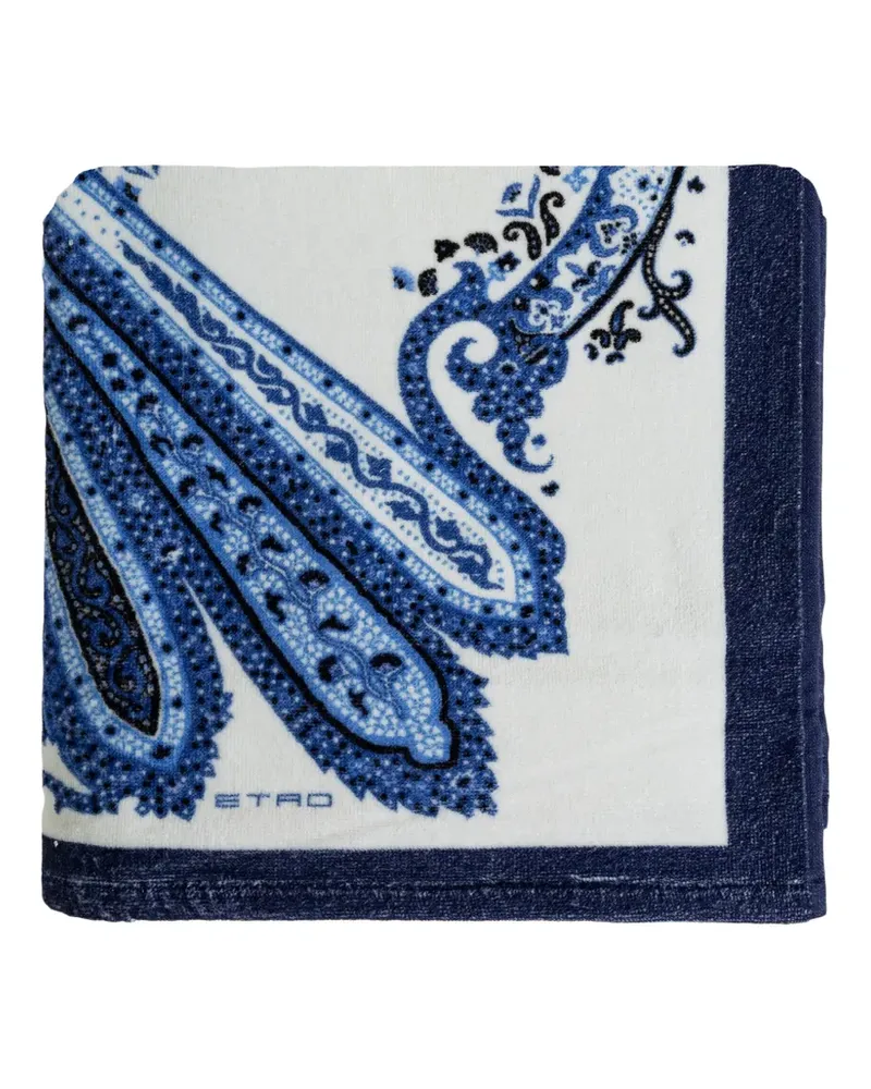 Etro Strandtuch mit Paisleymuster - Weiß Weiß