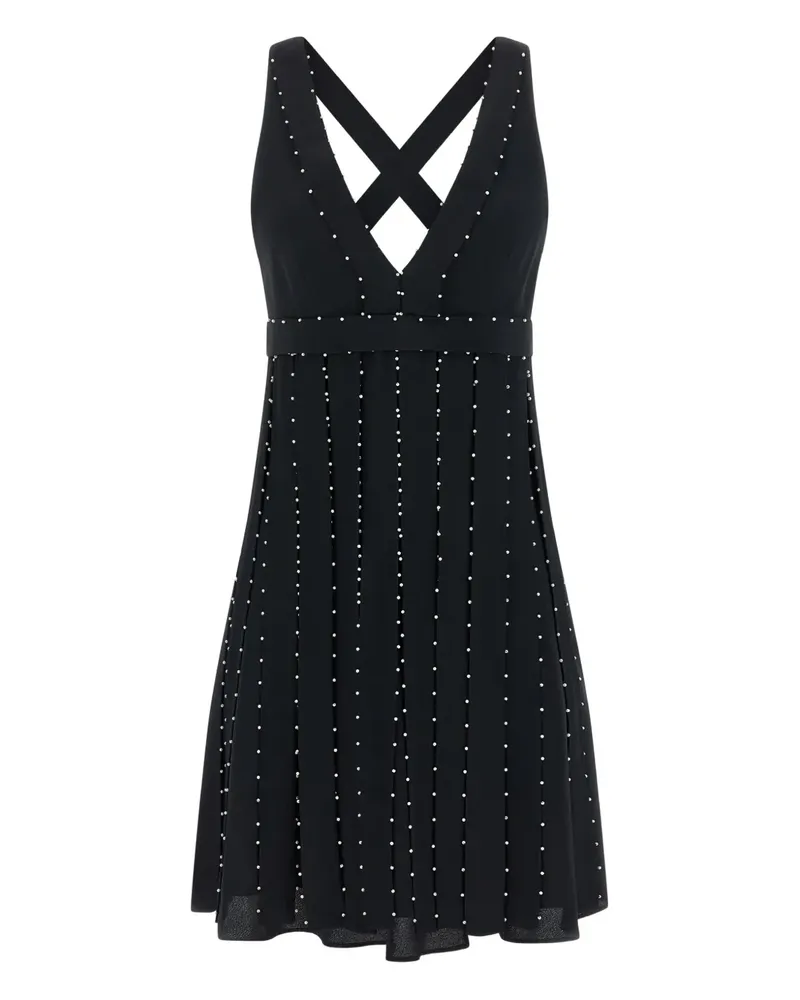 Giovanni Bedin pearl-embellished pleated dress - Schwarz Schwarz