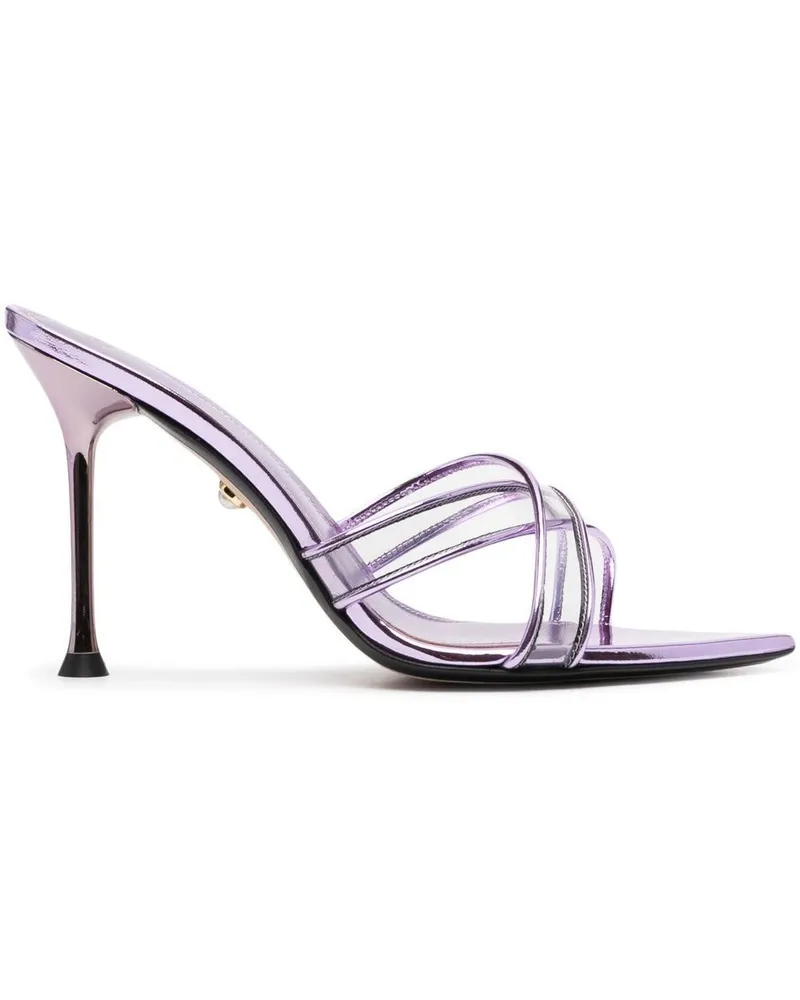 Alevì Pumps im Metallic-Look Violett