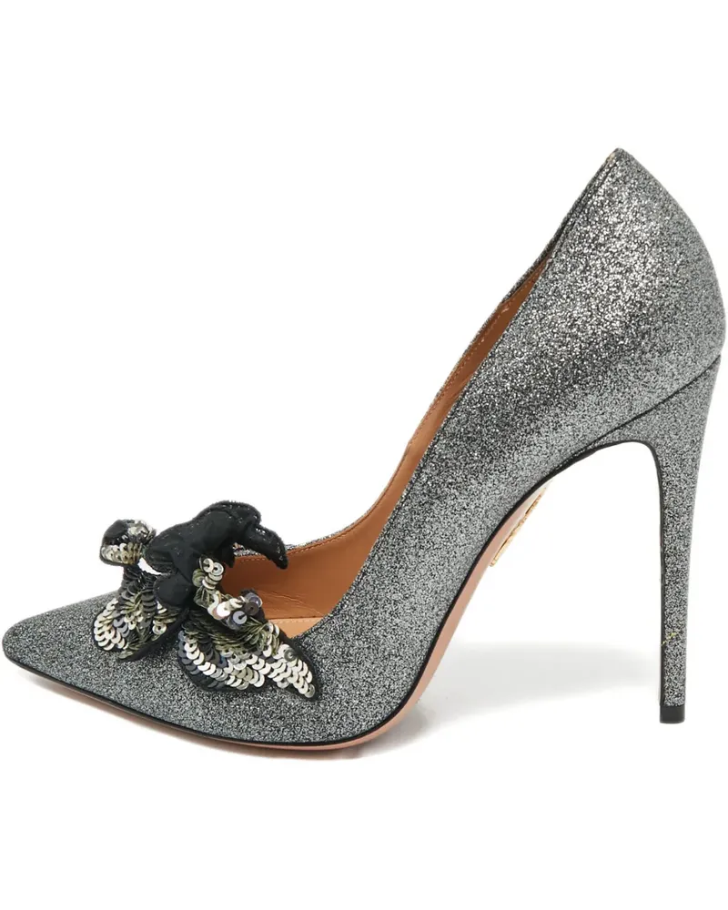 Aquazzura Poison glitter crystal pumps - Grau Grau
