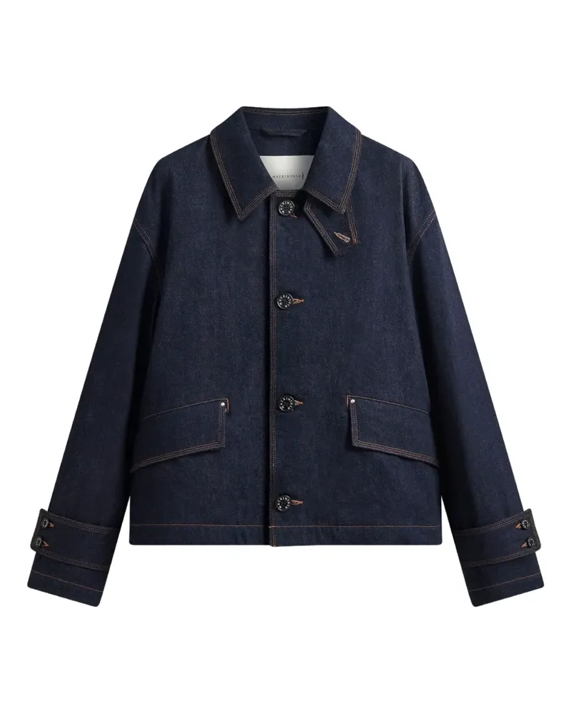 MACKINTOSH Humbie Jeansjacke mit Knopfleiste - Blau Blau