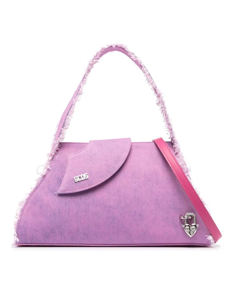 GCDS Mittelgroße Comma Jeans-Handtasche - Rosa Rosa