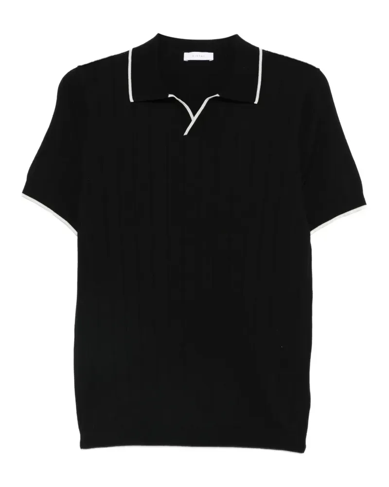 Diktat ribbed contrast-tipped T-shirt - Schwarz Schwarz