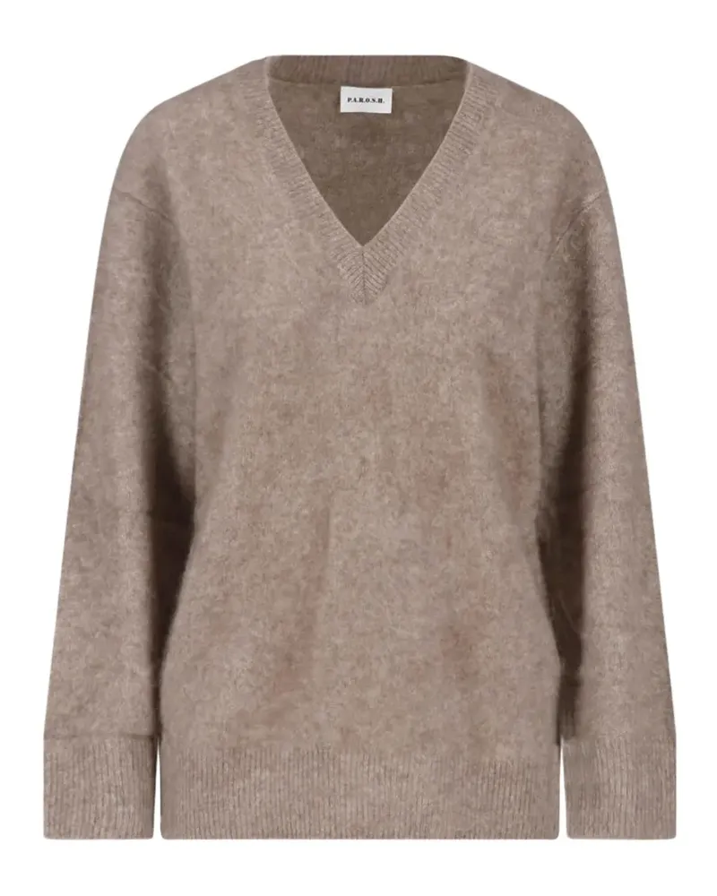 P.A.R.O.S.H. P.A.R.O H. Pullover mit V-Ausschnitt - Nude Nude