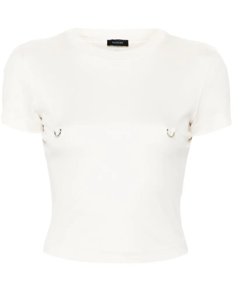 Thierry Mugler Pierced Baby T-Shirt Weiß