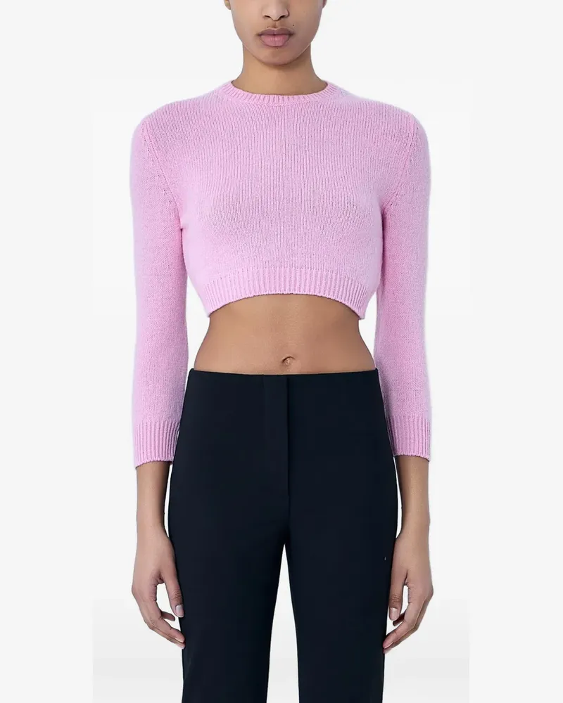 Jil Sander Gerippter Cropped-Pullover - Rosa Rosa