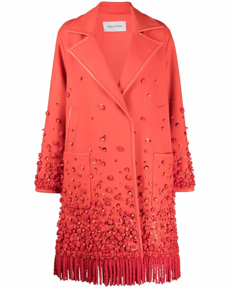 Valentino Garavani Mantel mit Perlen - Orange Orange