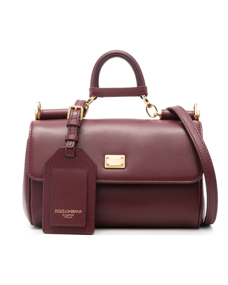 Dolce & Gabbana Shopper mit Logo-Schild - Rot Rot