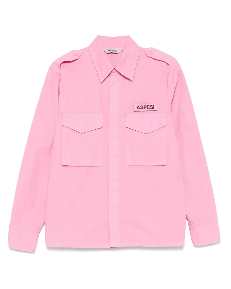 ASPESI Hemd mit abnehmbarem Logo - Rosa Rosa
