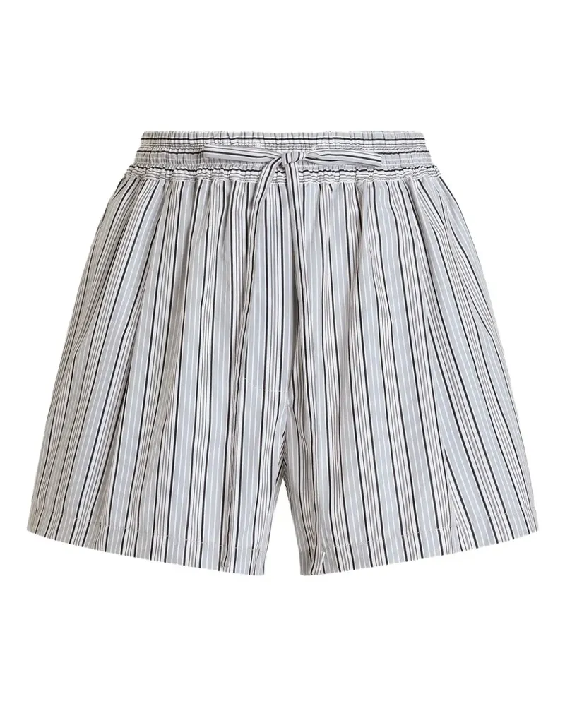 Dolce & Gabbana Gestreifte Shorts mit Kordelzug - Grau Grau
