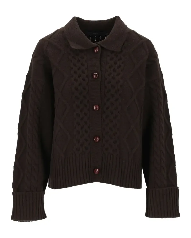 arch4 Columbia cable-knit cardigan - Braun Braun