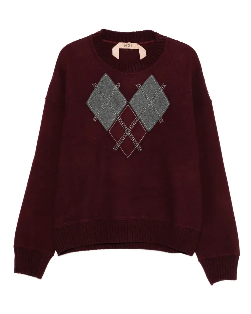 N° 21 Sweatshirt mit Rundhalsausschnitt - Rot Rot