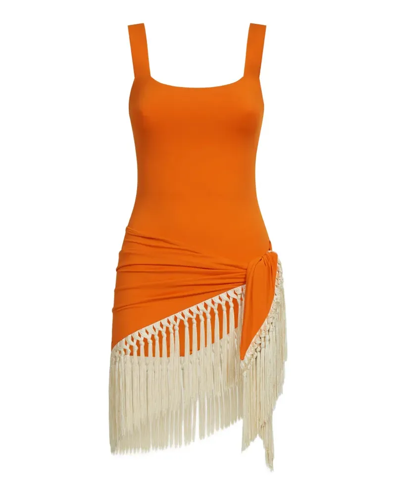 Taller Marmo Mini Lido Badeanzug mit Fransen - Orange Orange