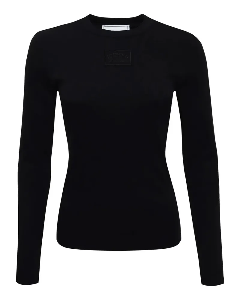 Iceberg logo-patch long-sleeve T-shirt - Schwarz Schwarz
