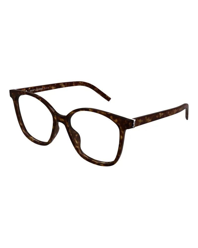 Saint Laurent Brille mit geometrischem Gestell - Braun Braun