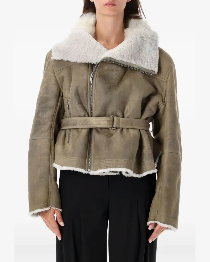 Rick Owens Mantel aus Shearling mit Gürtel - Braun Braun