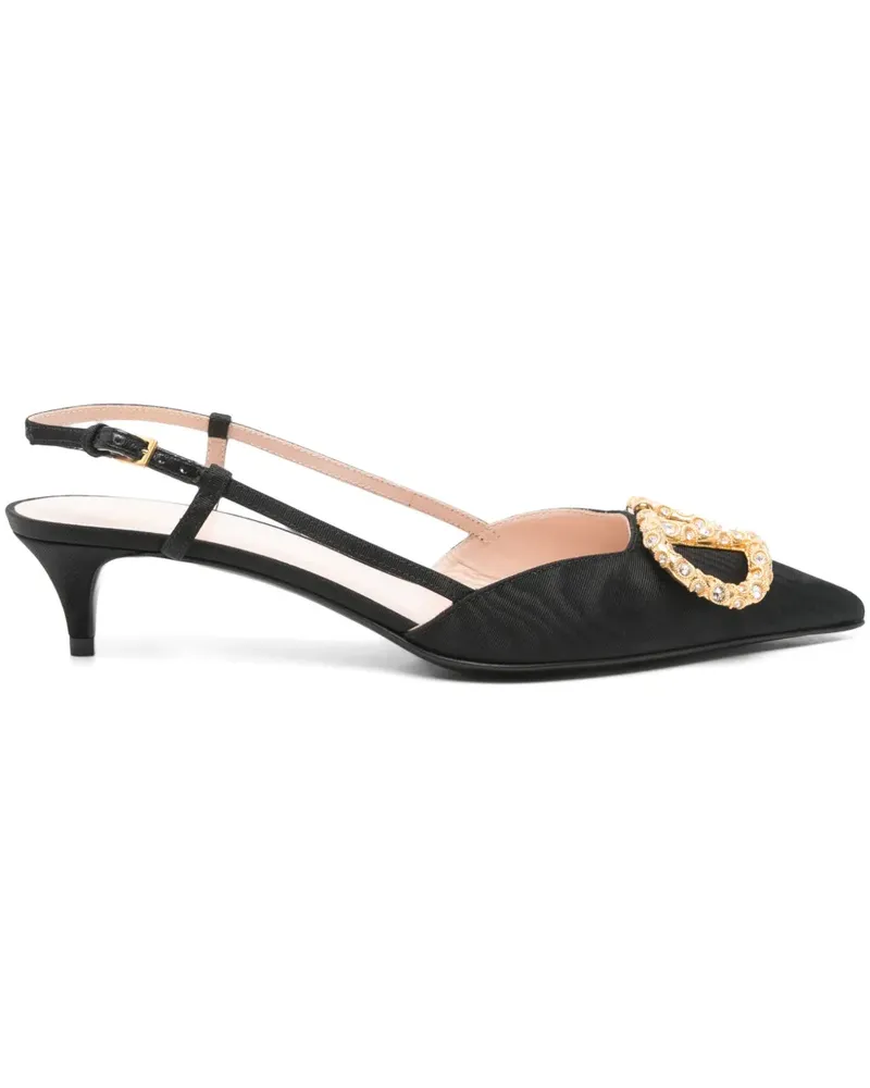 Valentino Garavani VLogo Slingback-Pumps 50mm - Schwarz Schwarz