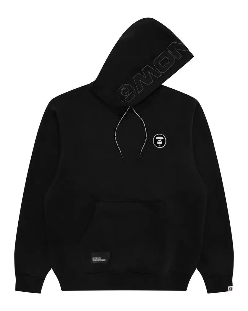 BAPE Hoodie mit Kordelzug und Moonface-Patch - Schwarz Schwarz