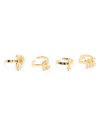 Palm Angels Set aus vier Ringen Gold