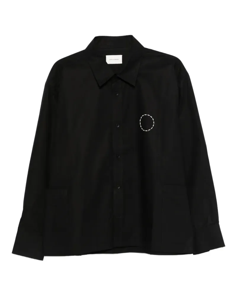 Craig Green circle-embroidery shirt - Schwarz Schwarz
