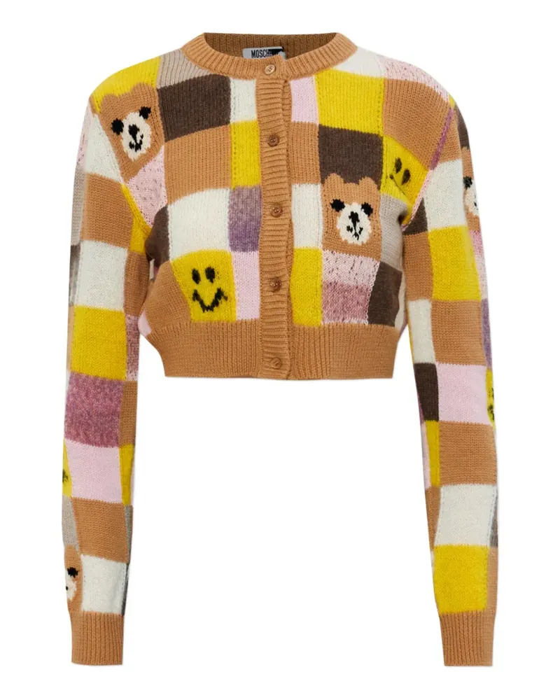 Moschino patchwork-pattern cardigan - Braun Braun