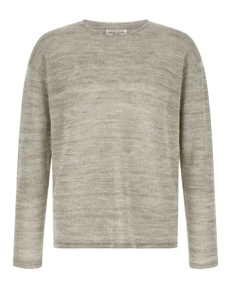 Roberto Collina Strickpullover aus Mouliné - Grau Grau