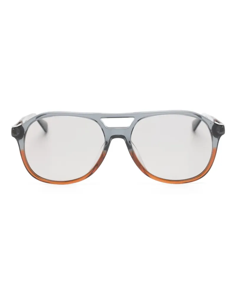 Brunello Cucinelli double-bridge sunglasses - Grau Grau