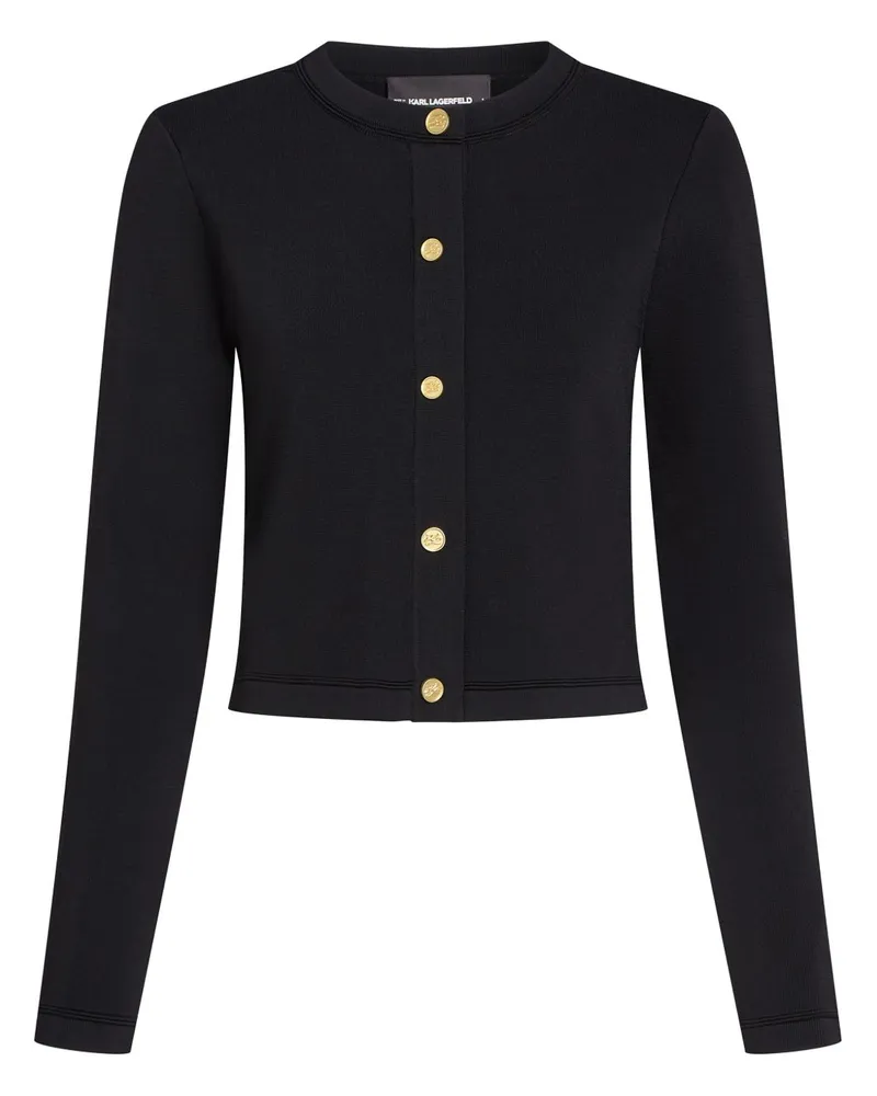 Karl Lagerfeld Geknöpfter Cardigan - Schwarz Schwarz