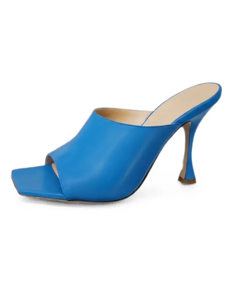 Magda Butrym square-toe leather sandals - Blau Blau